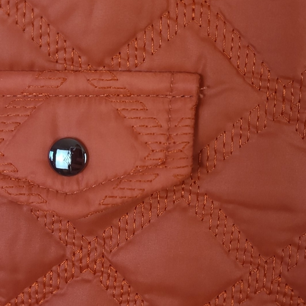 Sateen Orange Sportd Pants Quilted Vintage Well-Made - Picture 3 of 10